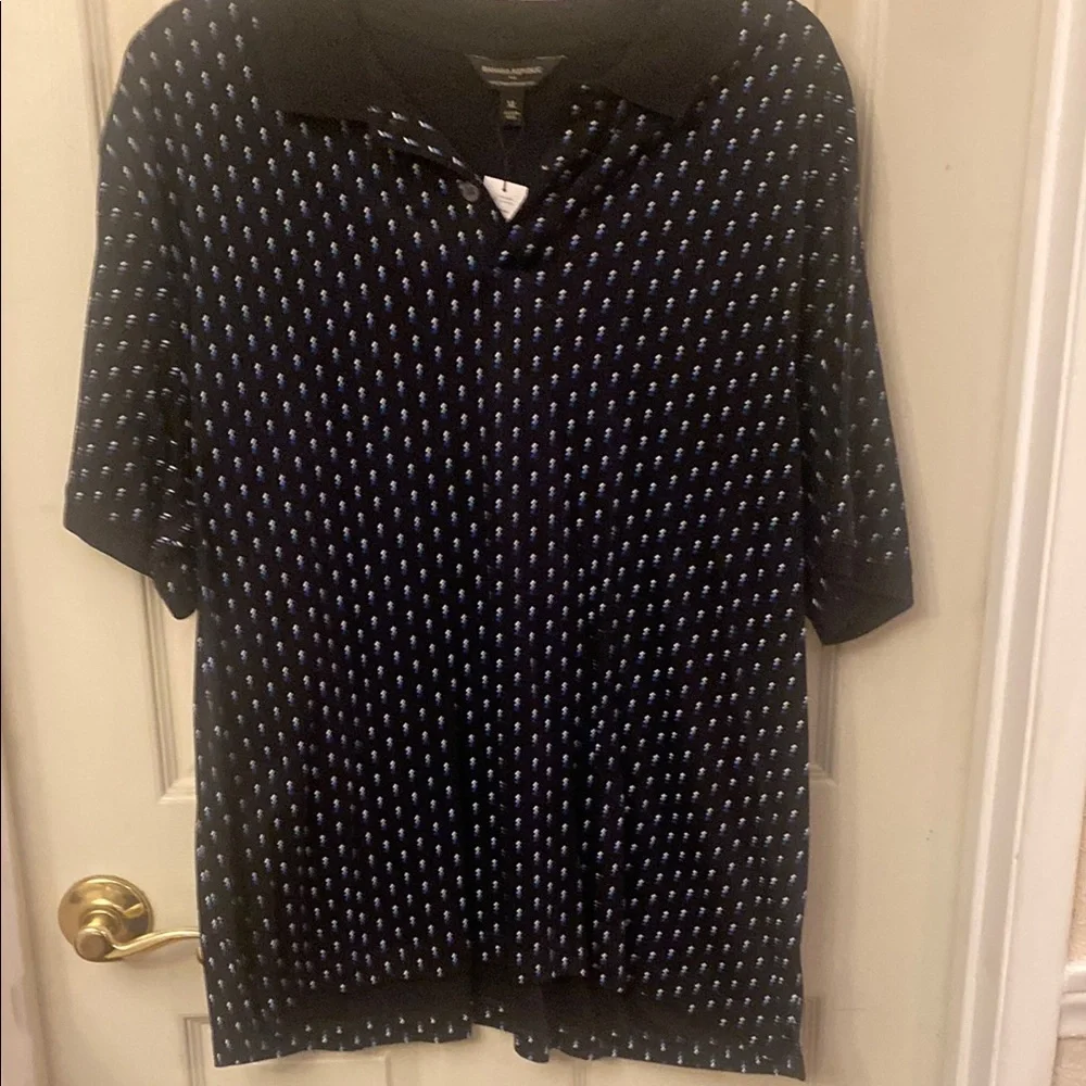 Banana Republic Black Jersey Polka Dot Shirt